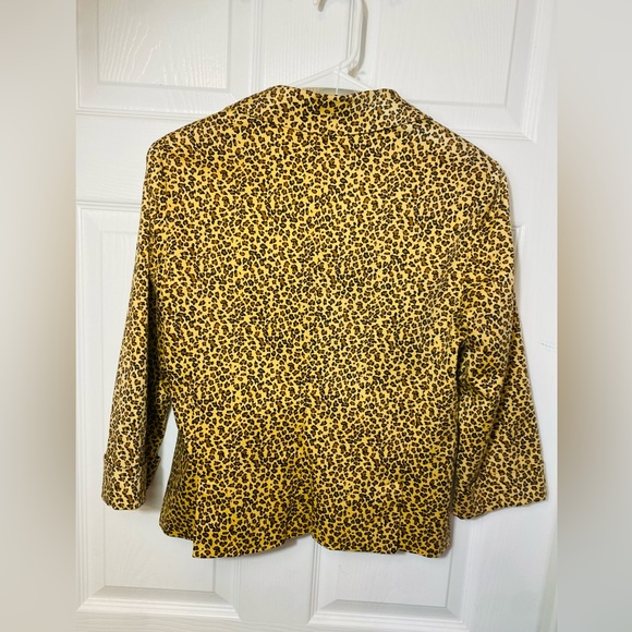Grigio Forlire Vintage Y2K cropped cheetah blazer with green lining size ten - Picture 3 of 6